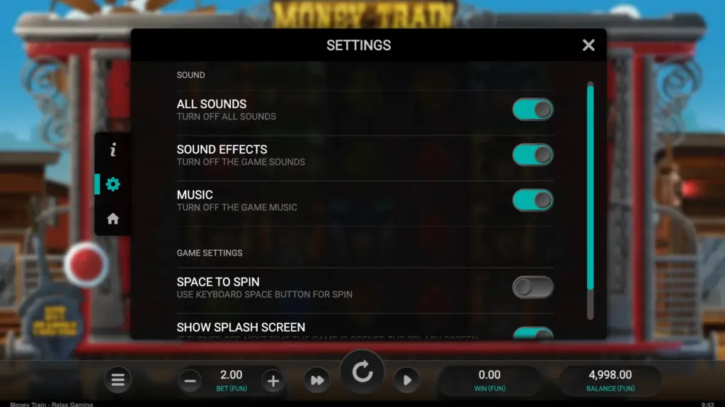 Mobile gameplay of Money Train slot on smartphone